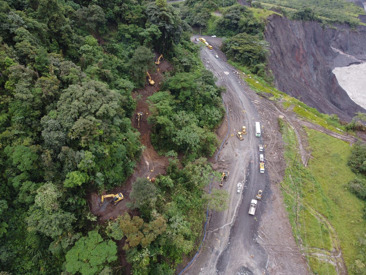 Avance de erosión regresiva lateral en sector San Luis obliga a construcción de tres baipases por parte de Petroecuador y OCP