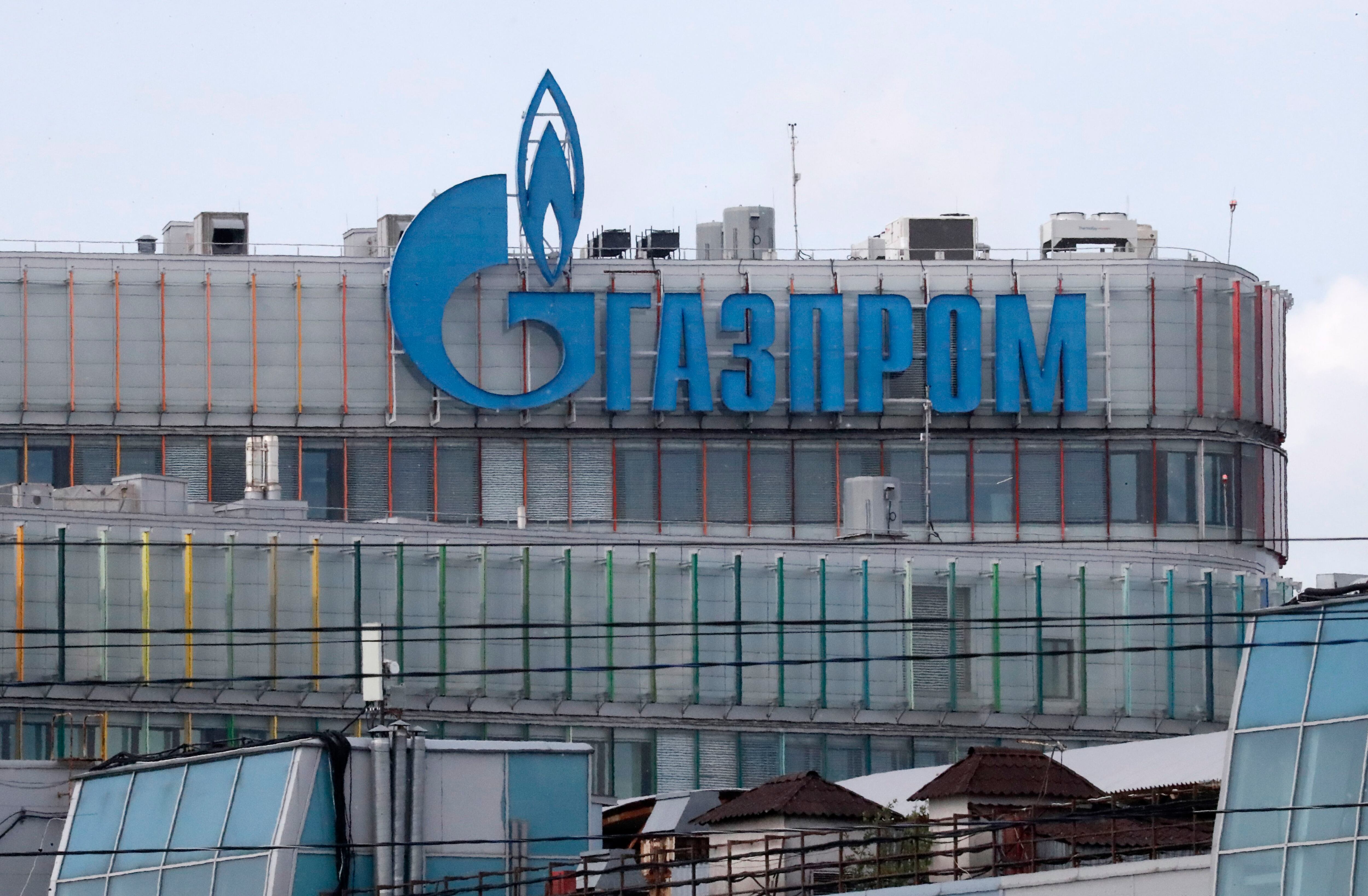 Logotipo del gigante gasístico ruso Gazprom, en una imagen de archivo. EFE/EPA/ANATOLY MALTSEV 