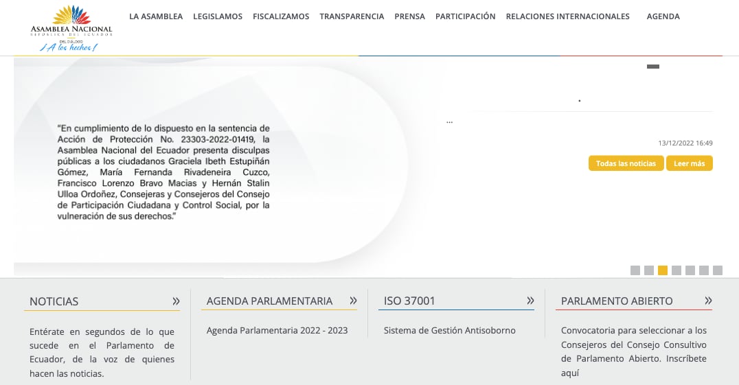 Disculpas públicas de la Asamblea Nacional a cuatro consejeros del CPCCS provocan cuestionamientos entre los legisladores