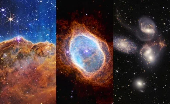 Imágenes captadas por el telescopio James Webb. Foto: AFP
