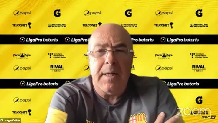 ¿Los jugadores de Barcelona SC ‘caminaban’ ante El Nacional y Delfín? La respuesta de Célico al periodismo