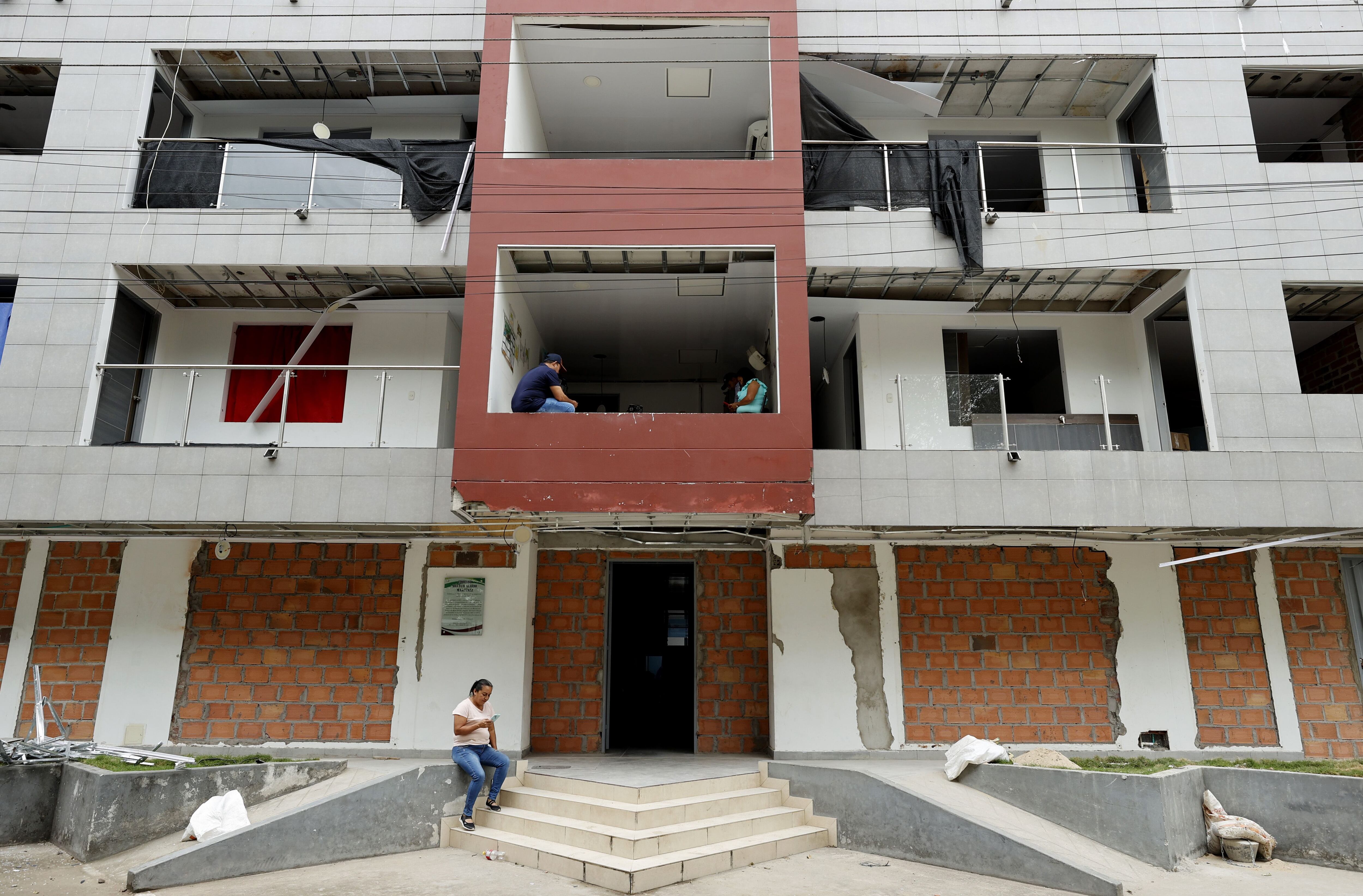 Fotografía del edificio Héctor Alirio Martínez, sede de organizaciones sociales de la región, el 19 de febrero de 2022, en Saravena (Colombia).