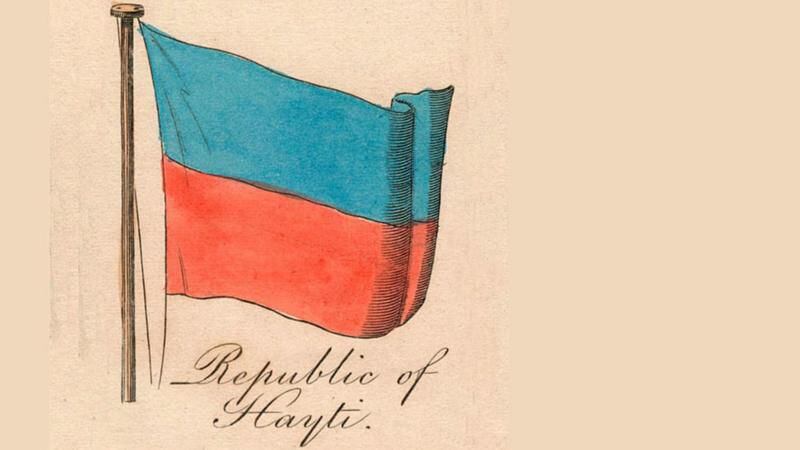 Dibujo de la bandera de 1838, cuando ya el país estaba irremediablemente endeudado. GETTY IMAGES