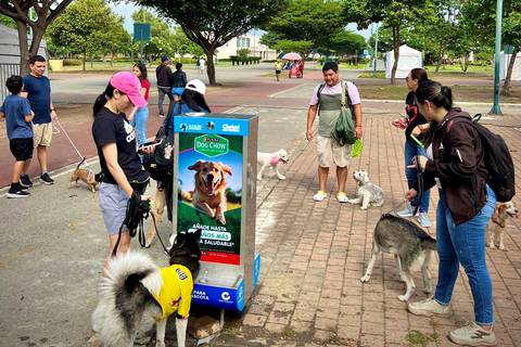 En parque Samanes se implementa bebedero para mascotas 