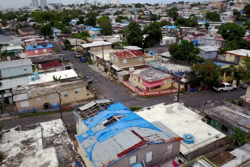 Imágenes de casas afectadas por el huracán María en 2017. Getty Images
