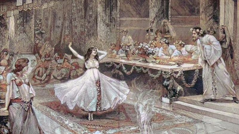 Herodes pintado observando bailar a su hermana, Salomé. GETTY IMAGES