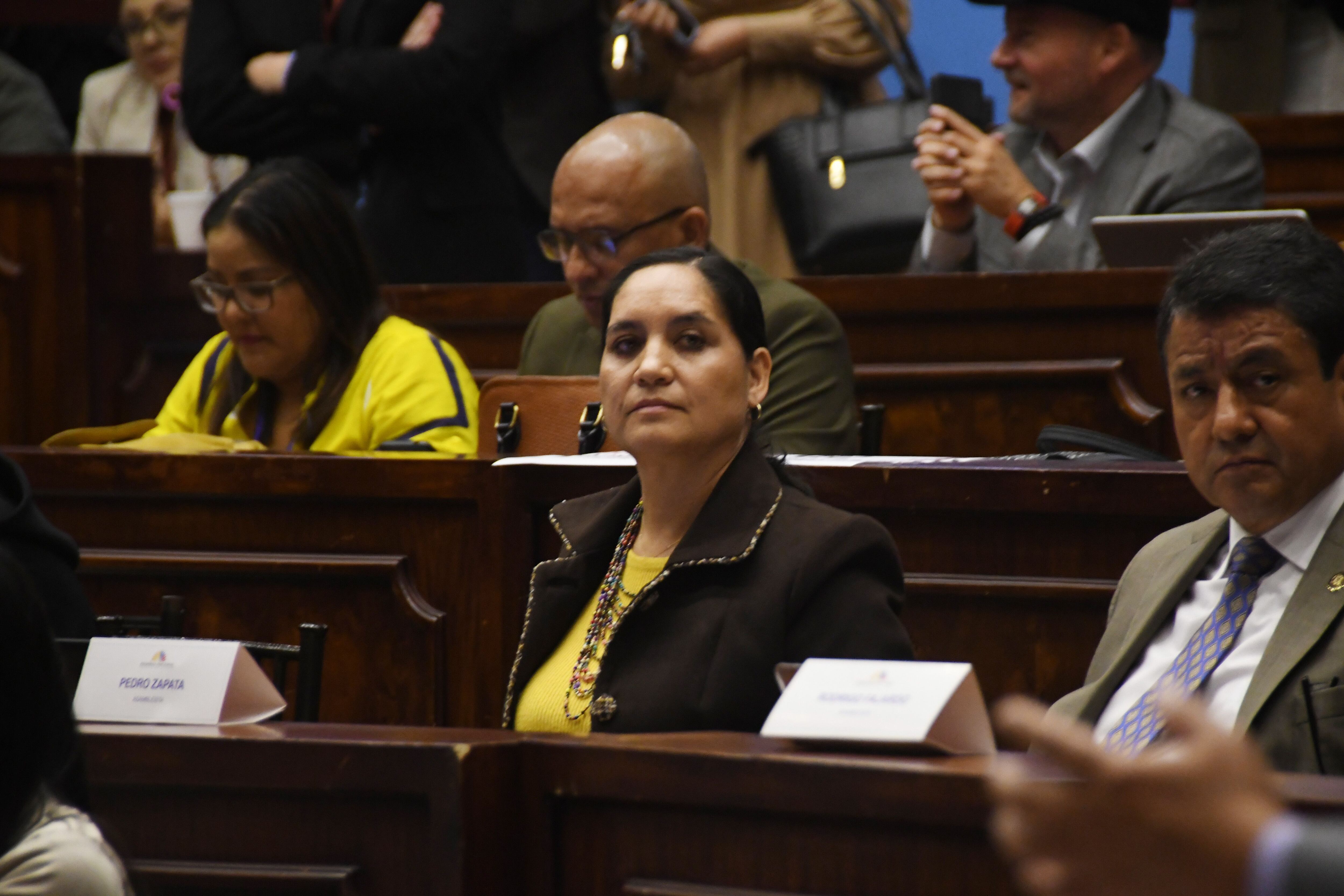 La asambleísta Mireya Pazmiño participó en abril del 2023 como parte de los proponentes del juicio político al presidente del Ecuador, Guillermo Lasso.