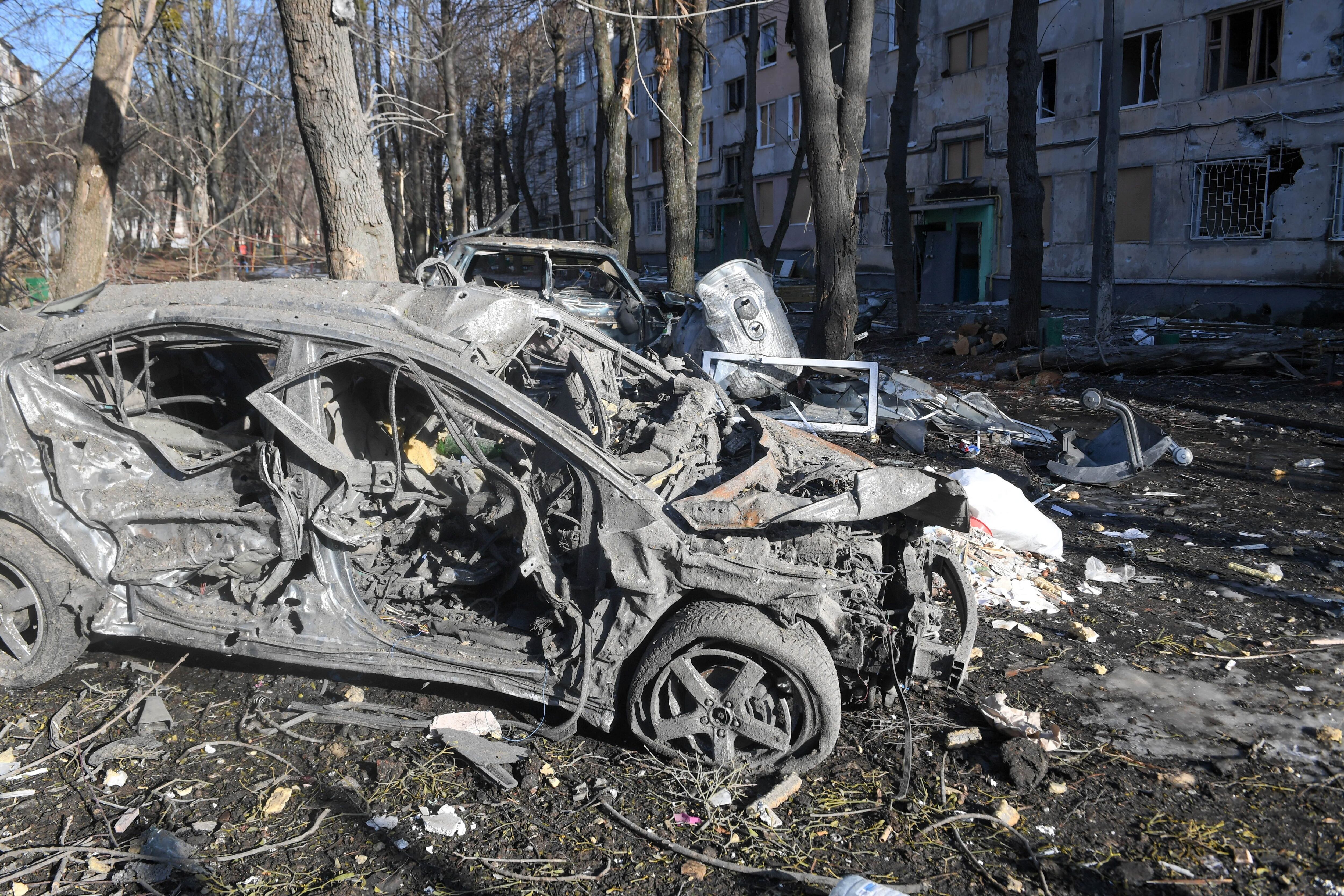 La ciudad de Izyum al este de Ucrania está destruida.