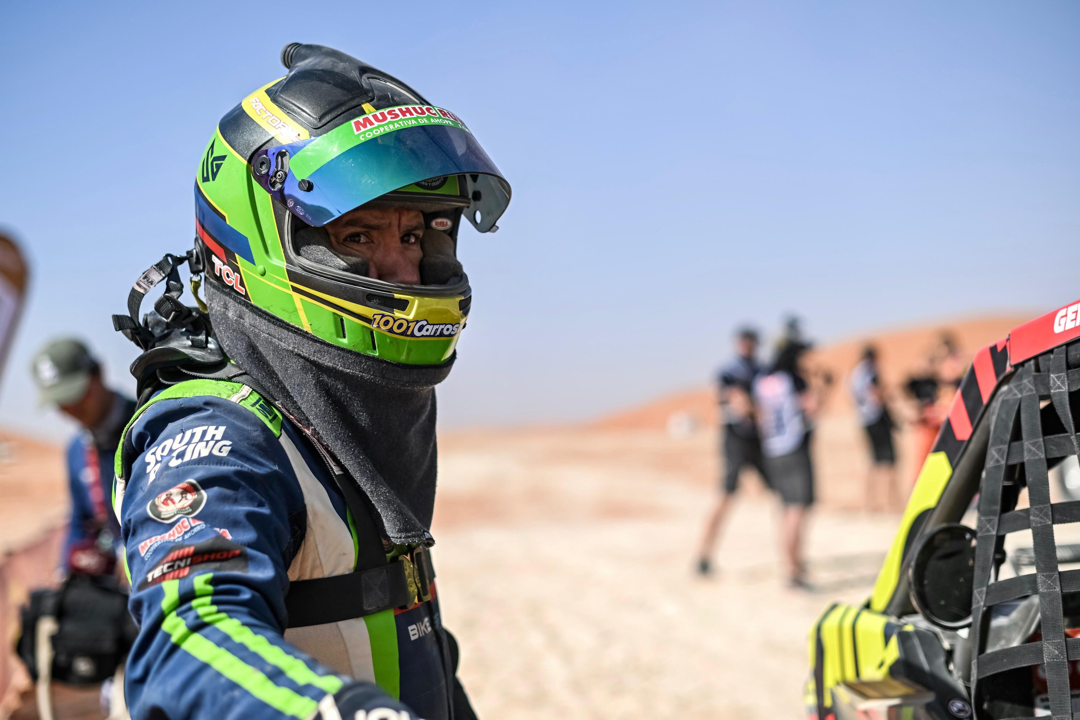 El ecuatoriano Sebastián Guayasamín en el 'rally' Dakar 2024. 