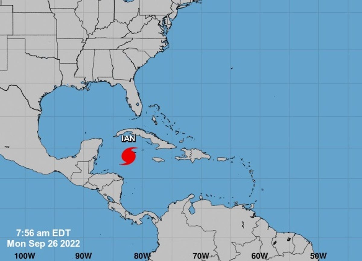 Tormenta tropical Ian se convierte en un huracán de categoría 1