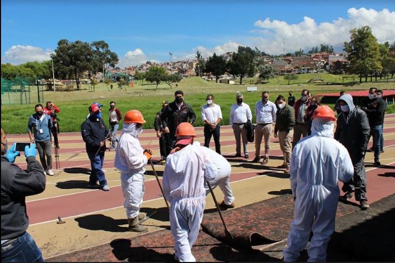 En riesgo instalación de pista atlética en Cuenca; donante da plazo de 60 dias para que se termine la obra