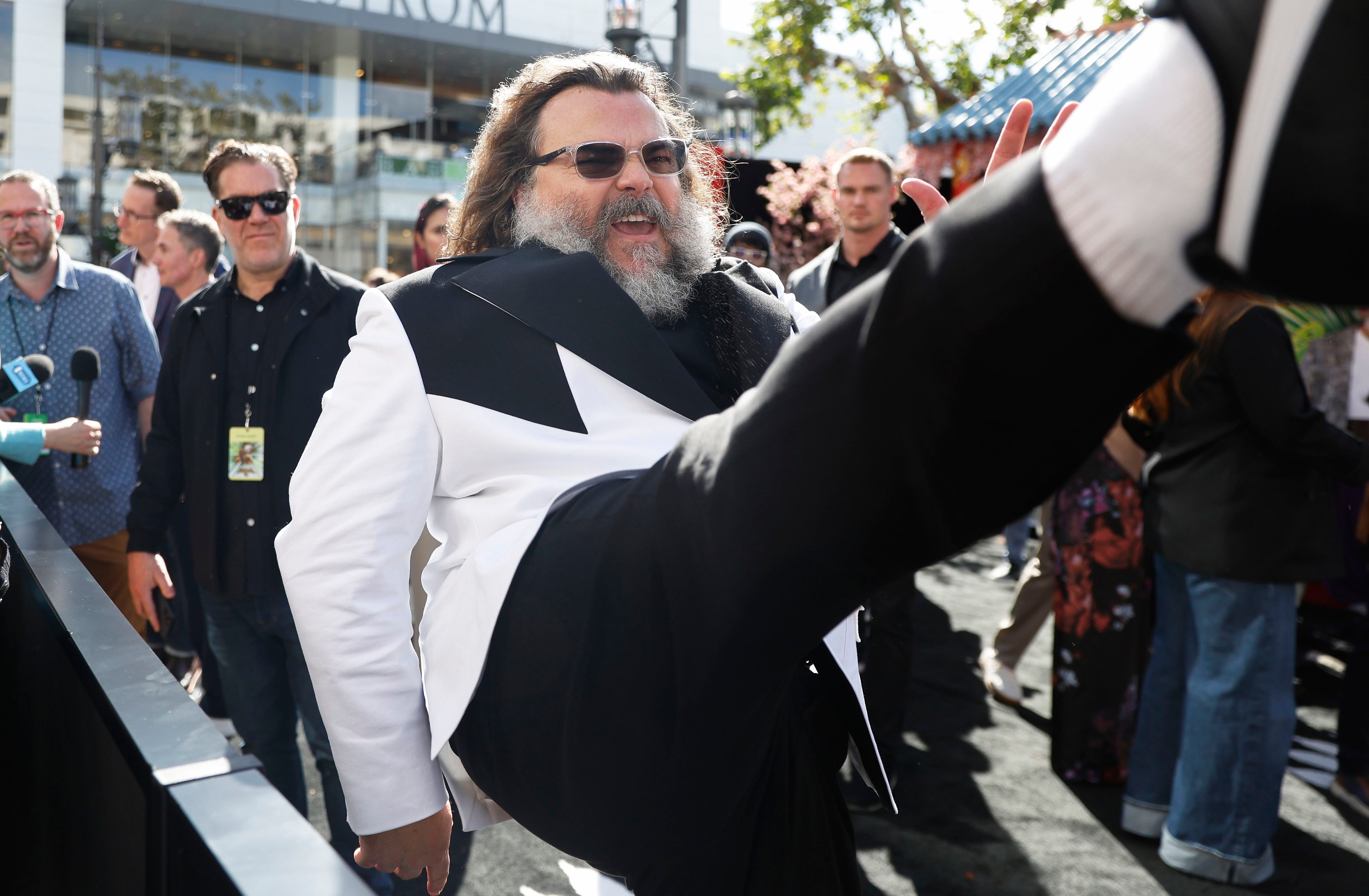 Los Ángeles (United States), 03/03/2024.- US actor Jack Black attends the premiere of the movie 'Kung Fu Panda 4' at The Grove in Los Angeles, California, USA, 03 March 2024. (Cine) EFE/EPA/CAROLINE BREHMAN
