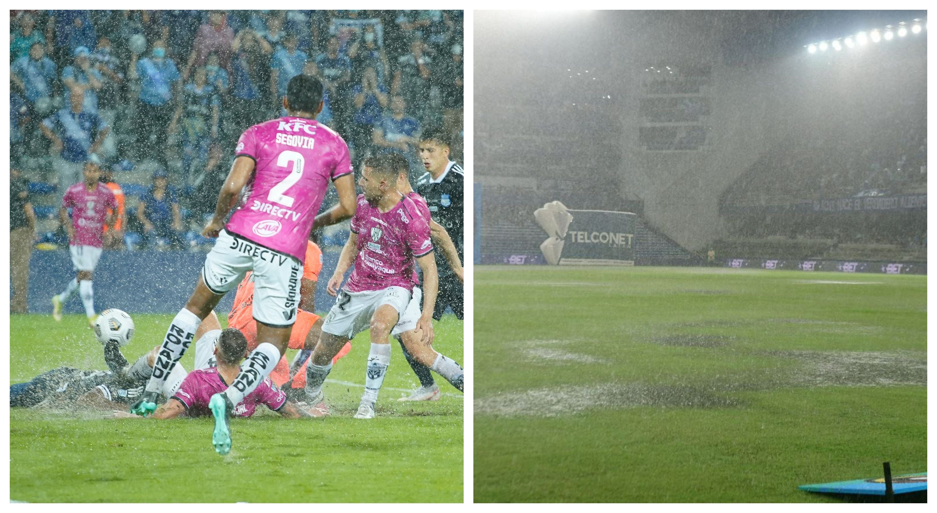 ‘Por la fuerte lluvia’ ha sido suspendido ‘acorde al reglamento’ el Emelec vs. Delfín, indica la Liga Profesional