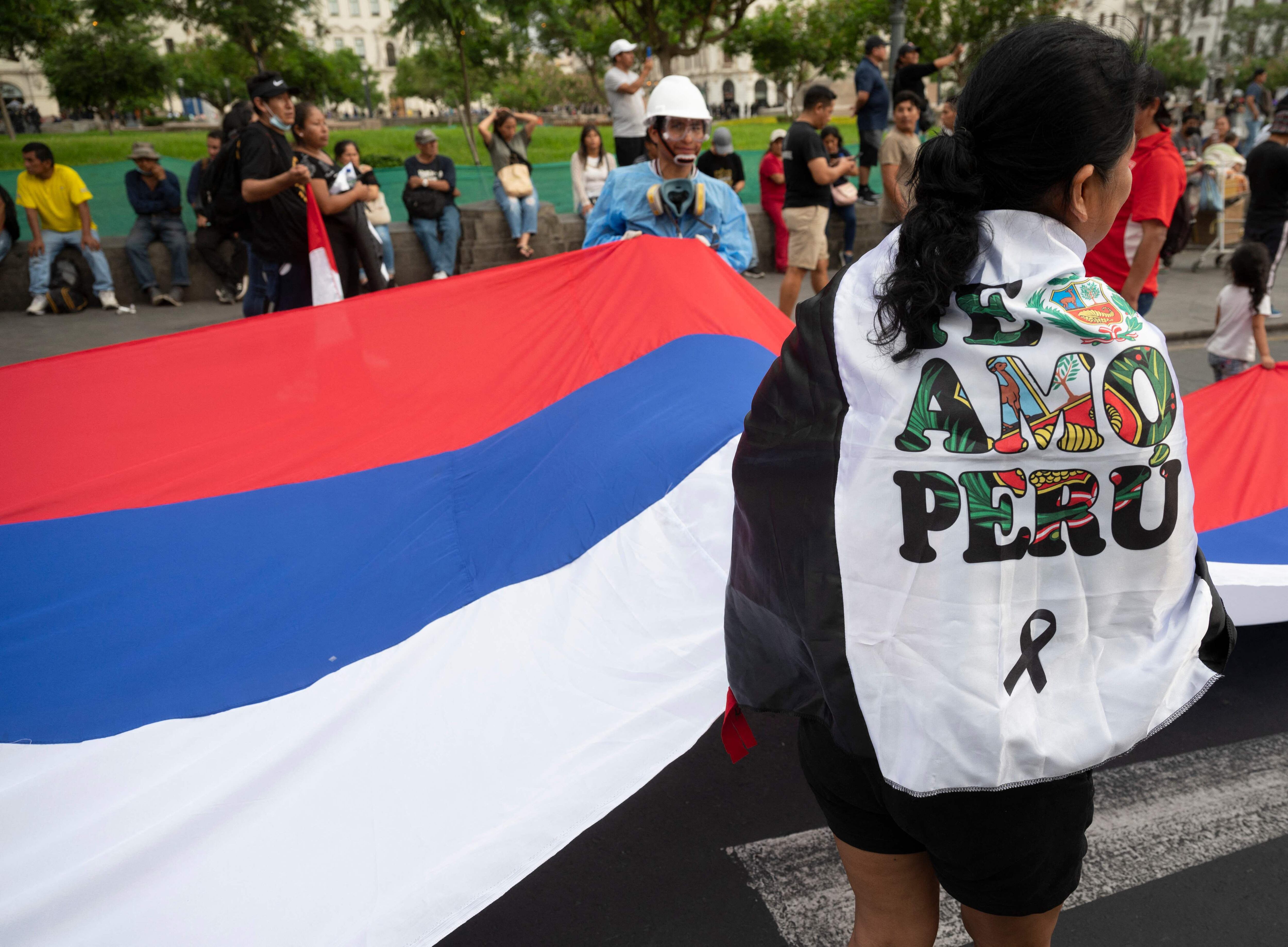 Cientos de manifestantes se concentraron en los accesos a Lima para asistir este sábado a una marcha que prometen "serán los más grandes" y "con toda la sangre", según los organizadores de las protestas que piden la renuncia de la presidenta Dina Boluarte y el cierre del Congreso.