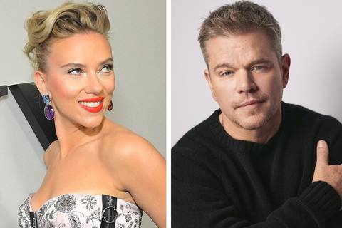 Matt Damon habla sobre cómo fue trabajar con Scarlett Johansson y por qué tuvo una experiencia “horrible” al besarla 
