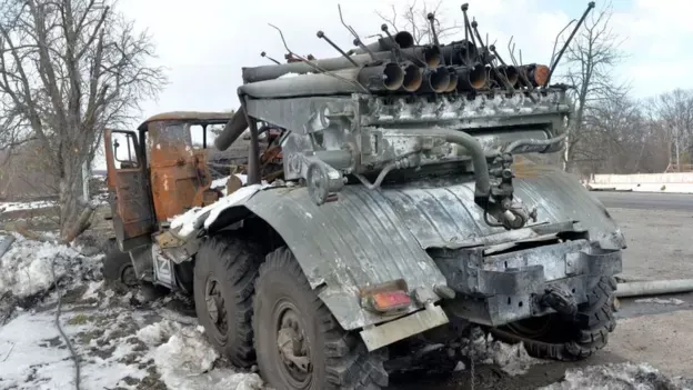 Algunos tanques han sido destruidos en Ucrania.
