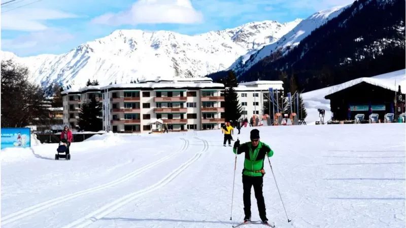 La mayor parte del año, Davos es un resort de esquí. Getty Images
