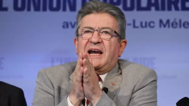 El izquierdista Mélenchon quedó en tercer lugar con alrededor del 20% de los votos.