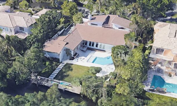 Propiedad ubicada en Coral Gables, Miami (Florida), mencionada en la acusación del Departamento de Justicia en contra del ex contralor general Carlos Pólit Faggioni. Tomada de Google Maps.