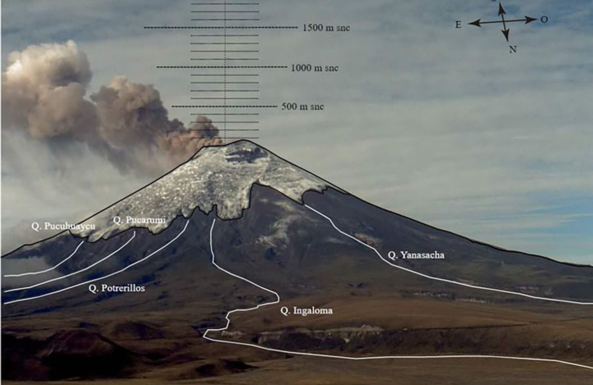 Volcán Cotopaxi emitió una nube de ceniza de dos kilómetros sobre el nivel del cráter, este viernes 12 de mayo 