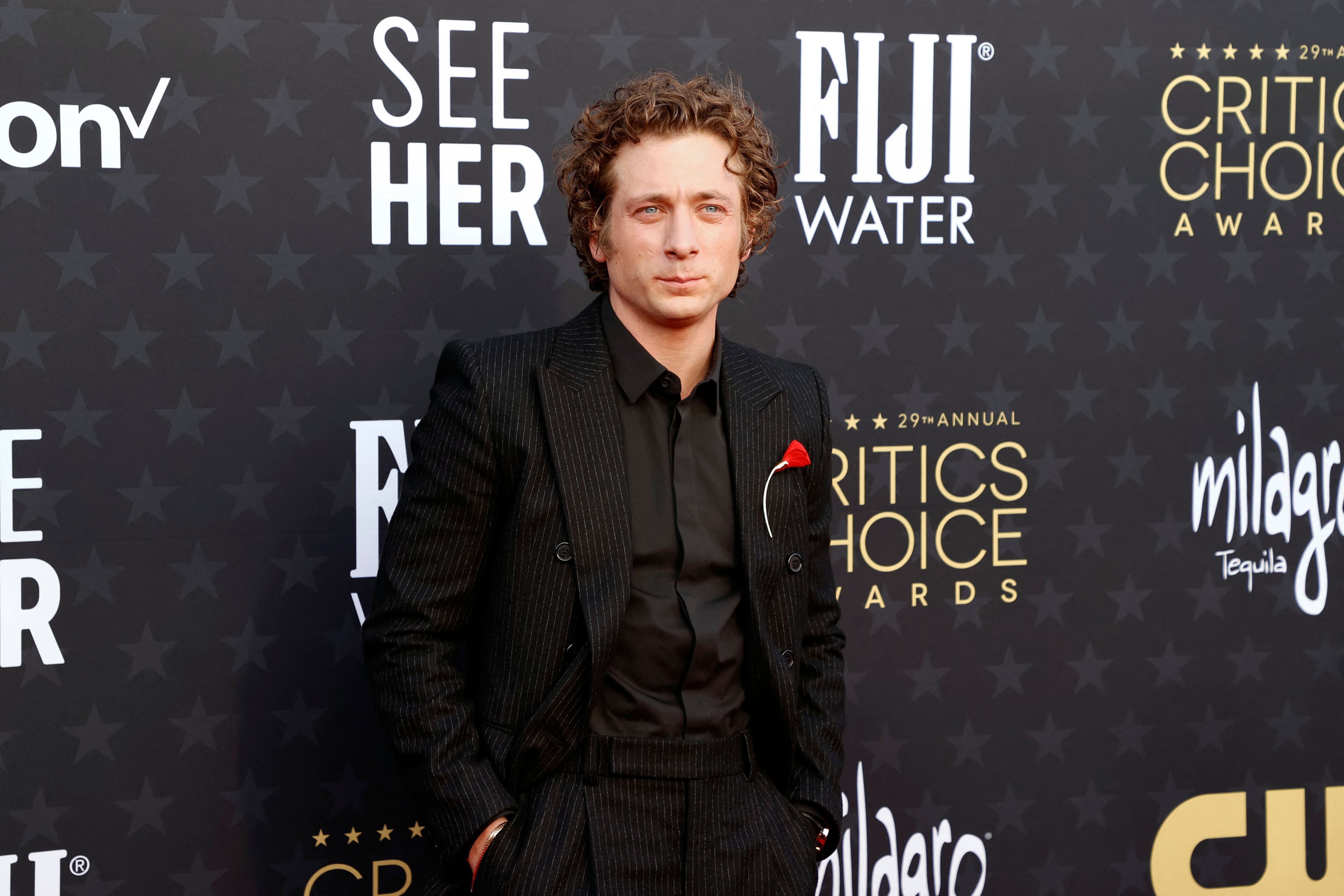 US actor Jeremy Allen White arrives for the 29th Annual Critics Choice Awards at the Barker Hangar in Santa Monica, California on January 14, 2024. (Photo by Michael TRAN / AFP)