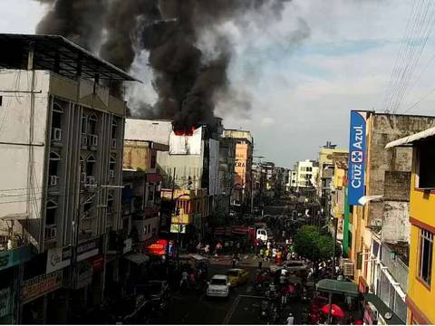 Incendio en un almacén generó alarma en Babahoyo