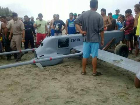 Avión no tripulado fue encontrado frente a las costas de Canoa