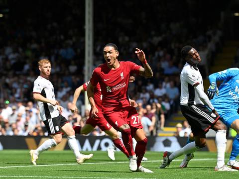 Gracias al uruguayo Darwin Núñez, Liverpool logró empatar ante el Fulham en el arranque de la Premier League