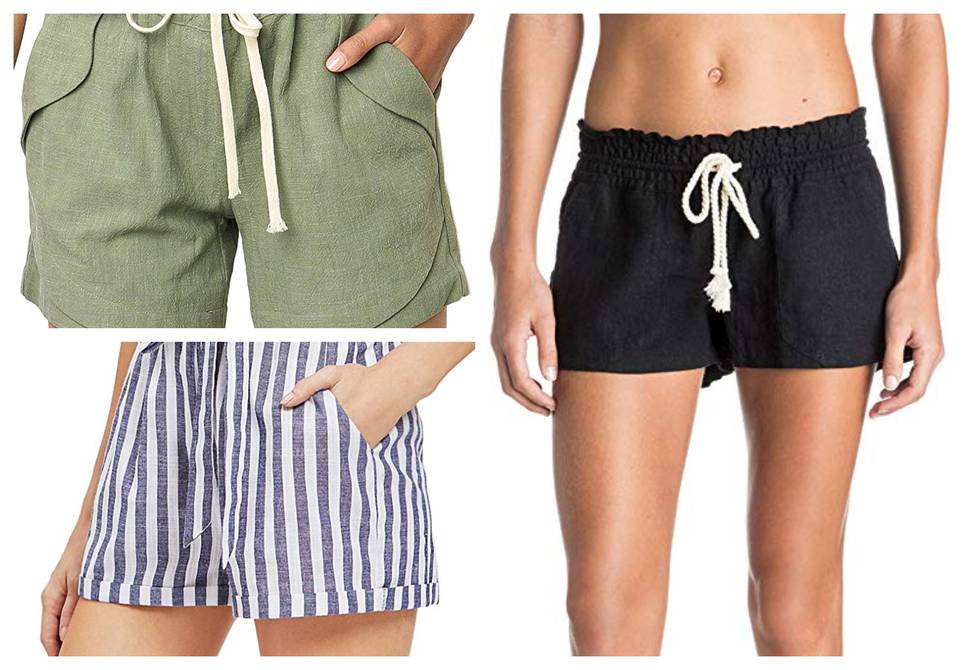 Pantalones cortos de playa para mujer, Shorts informales sexys a