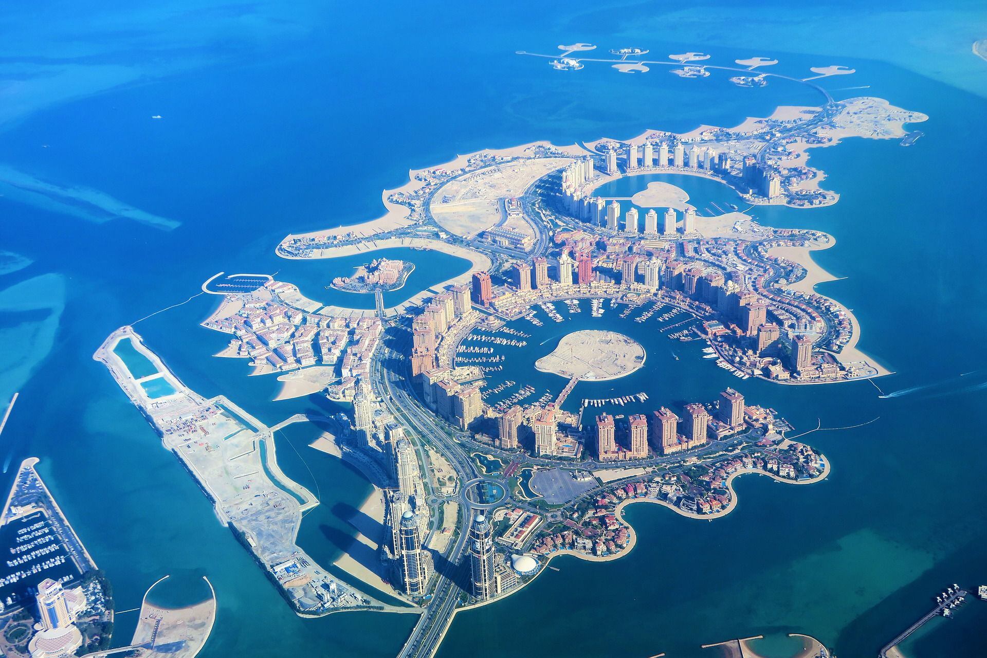 Islas artificiales en Qatar.
