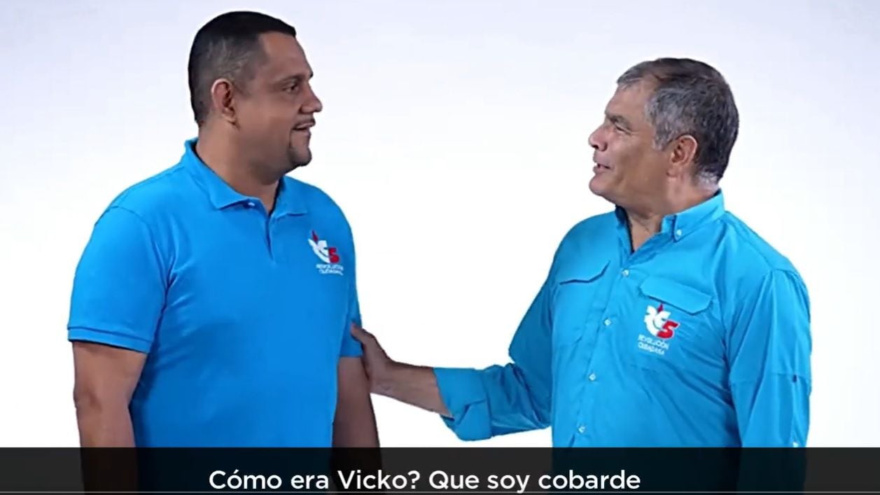 Rafael Correa recuerda a actual candidato de sus filas las críticas que este le realizó al dejar el poder: ‘¿Cómo era Vicko?, ¿que soy un cobarde?’