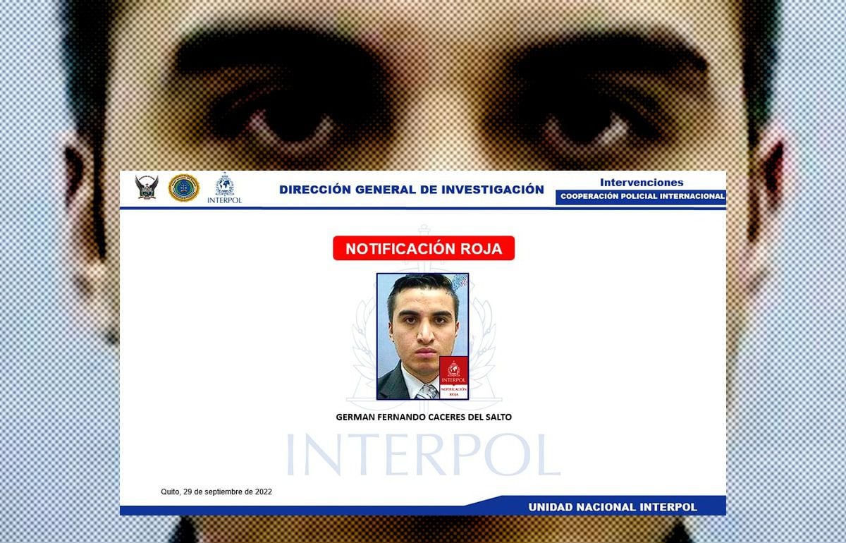 Interpol emite notificación roja para localizar a Germán Cáceres, principal sospechoso del femicidio de María Belén Bernal