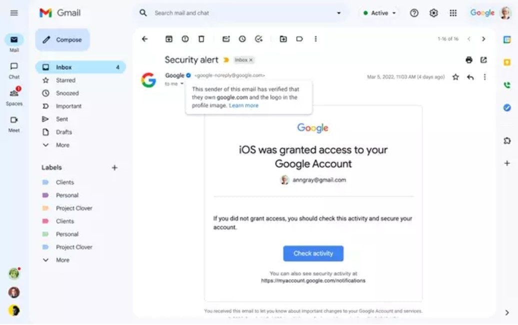 Ciberdelincuentes usan la insignia azul de Gmail para hacerse pasar por empresas verdaderas