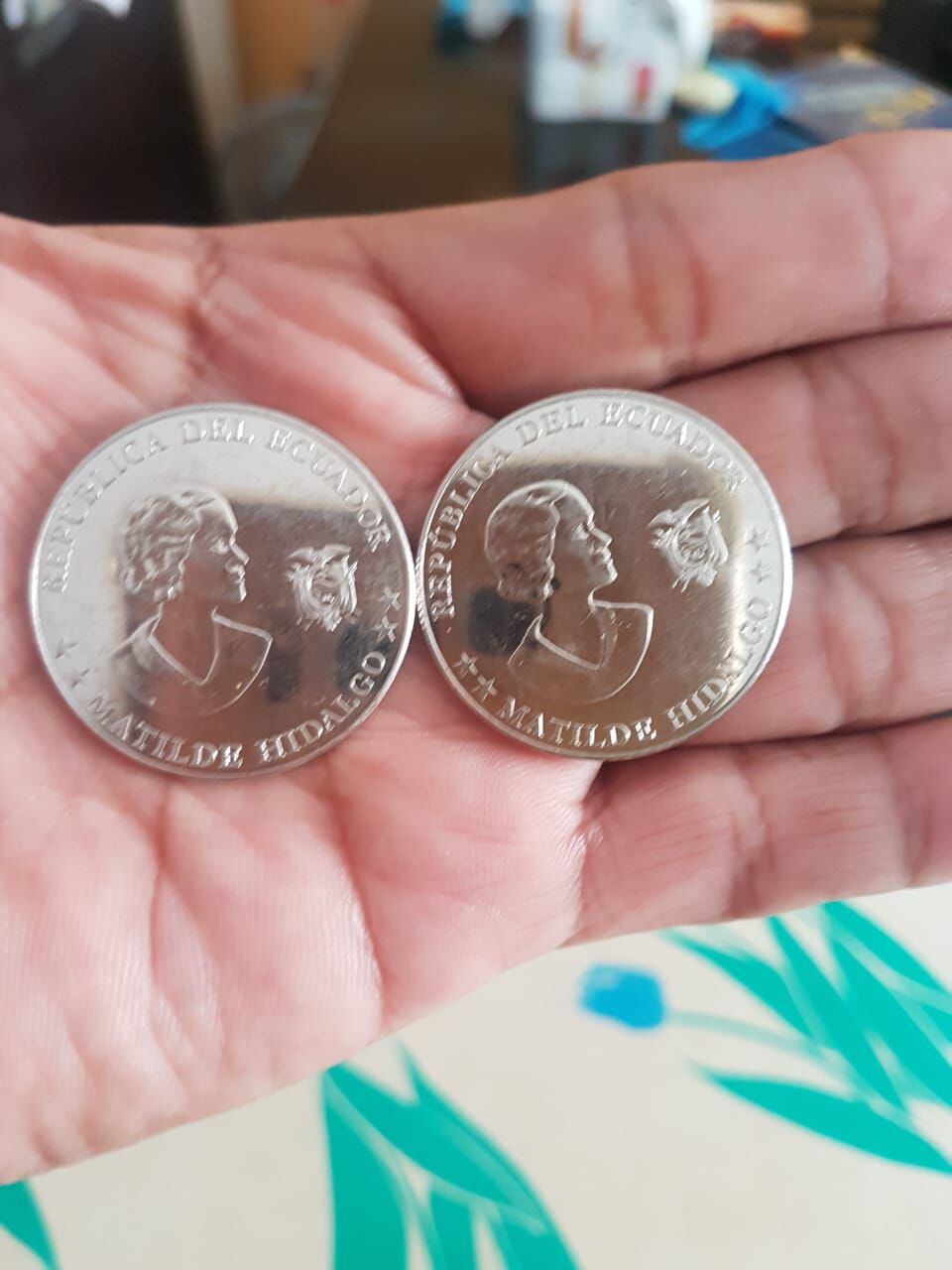Moneda de 50 centavos con el rostro de Matilde Hidalgo.