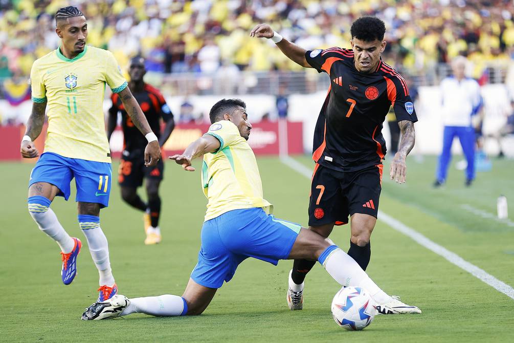 Brasil finaliza segundo del grupo D tras empate a 1 con Colombia. Uruguay será su rival en cuartos de final