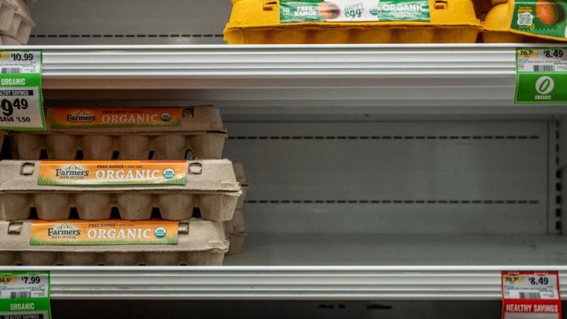 En los supermercados de EE.UU. hay pocos huevos y más caros. GETTY IMAGES