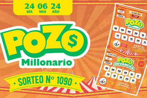 Pozo Millonario - sorteo 1090: Estos son los números ganadores del lunes, 24 de junio de 2024