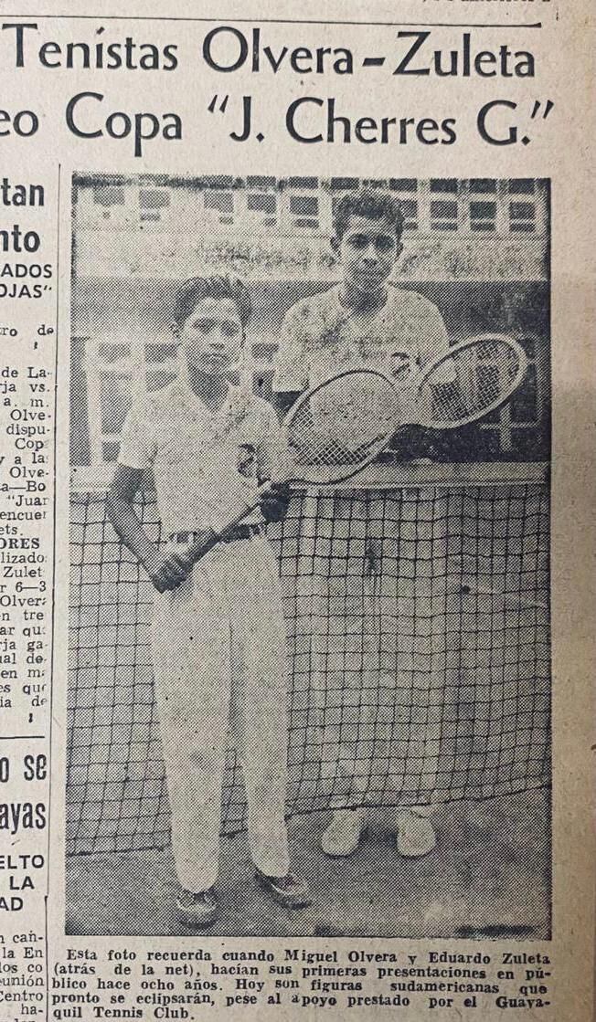 Miguel Olvera y Eduardo ‘Chivo’ Zuleta en una fotografía en 1952.
