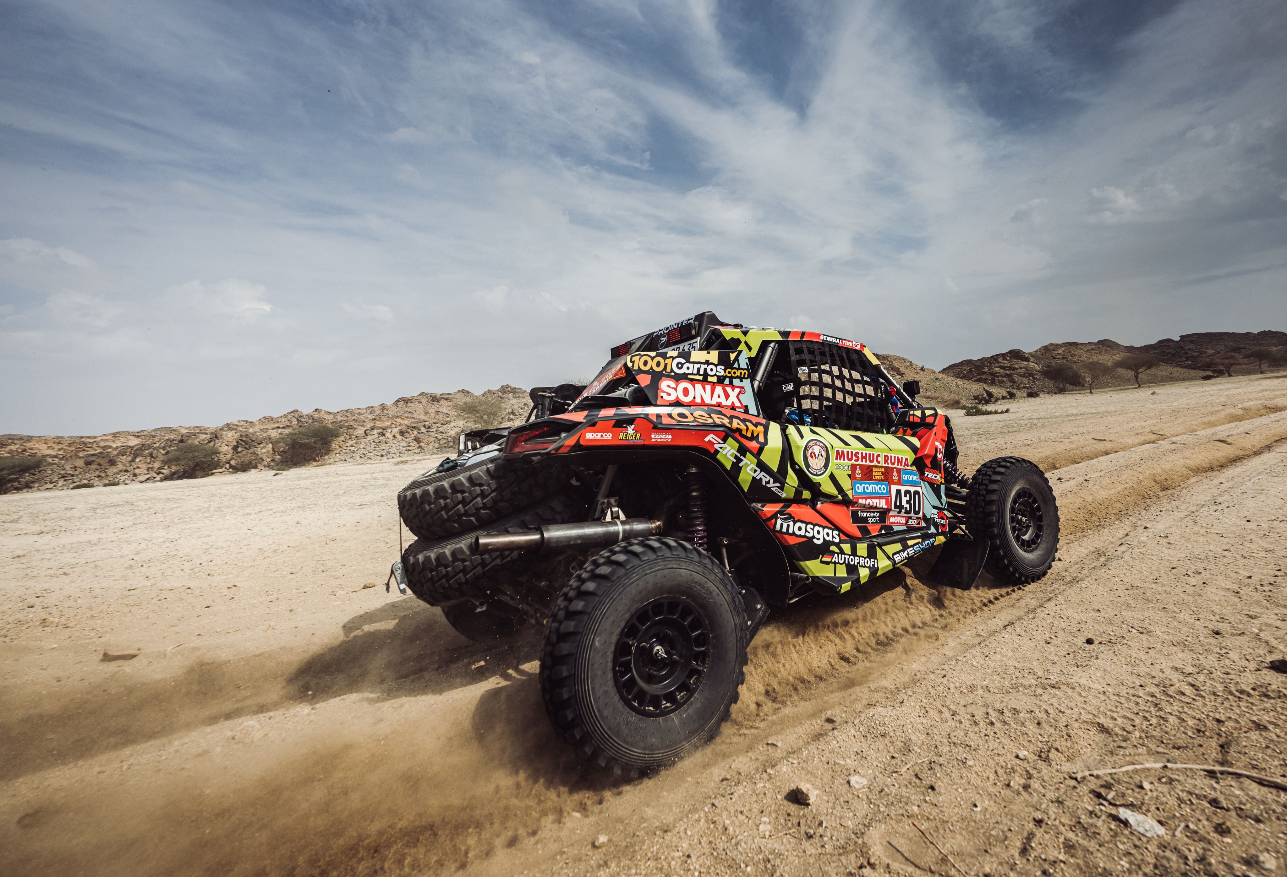 Sebastián Guayasamín en el ‘top’ 5 de la segunda etapa del Rally Dakar