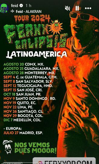 La gira de Latinoamérica incluye a Ecuador con un concierto previsto para noviembre.