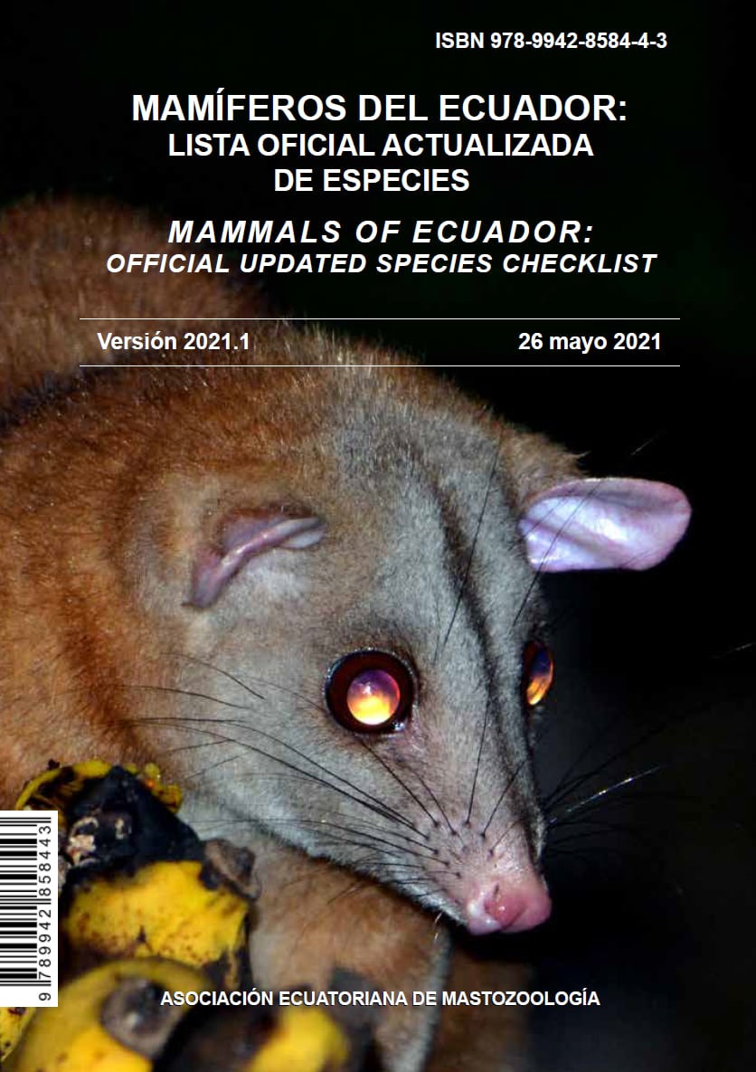 Se actualiza la lista de mamíferos en Ecuador; número de especies aumenta 2%