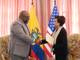Arthur Brown, nuevo embajador de Estados Unidos en Ecuador, presentó sus cartas credenciales a la canciller