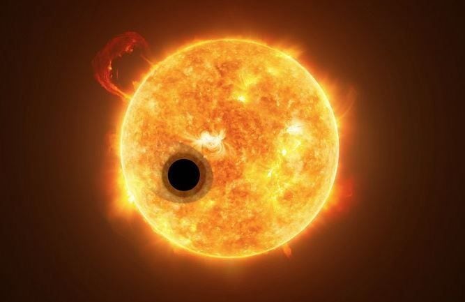 Detectan un exoplaneta que desprende una cola de helio