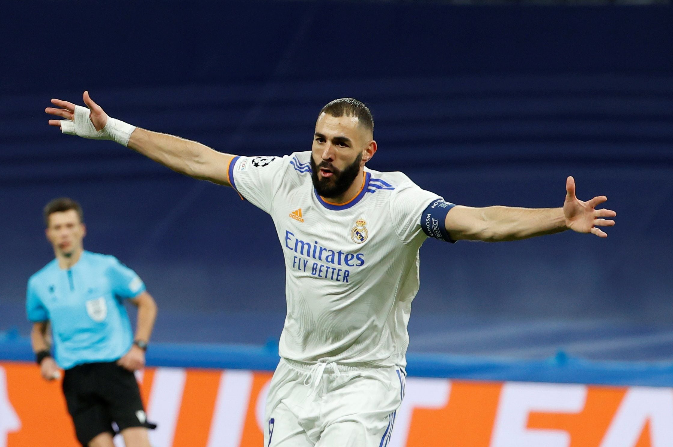 Karim Benzema marca el gol 1.000 del Real Madrid en la Champions League