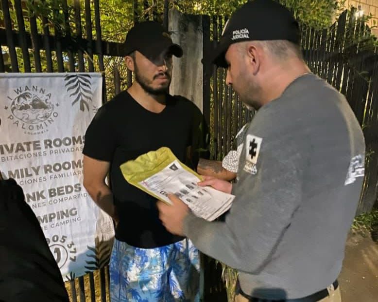 Germán Cáceres permaneció en Palomino (Colombia) aproximadamente por un mes, hasta su detención