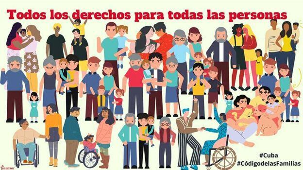 Cartel favorable al Código de las Familias en el diario oficialista Invasor, de la provincia central de Ciego de Ávila. INVASOR