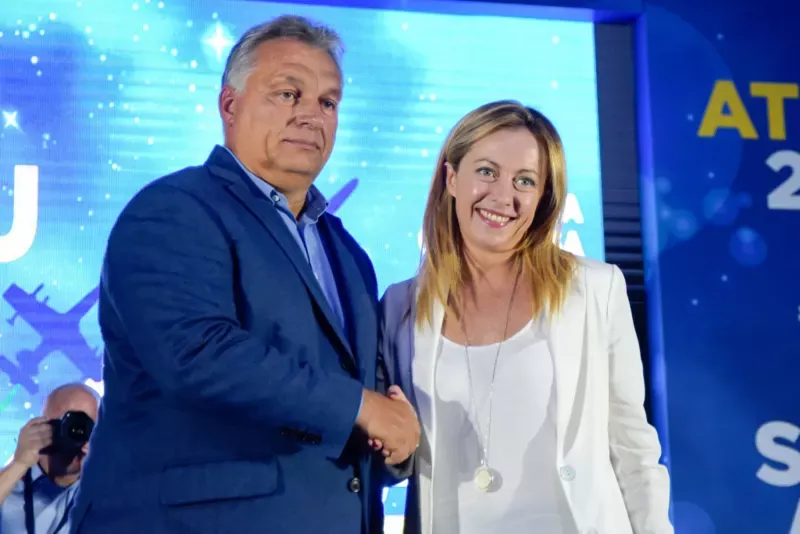 GETTY IMAGES Viktor Orbán es el gran referente europeo de Giorgia Meloni.