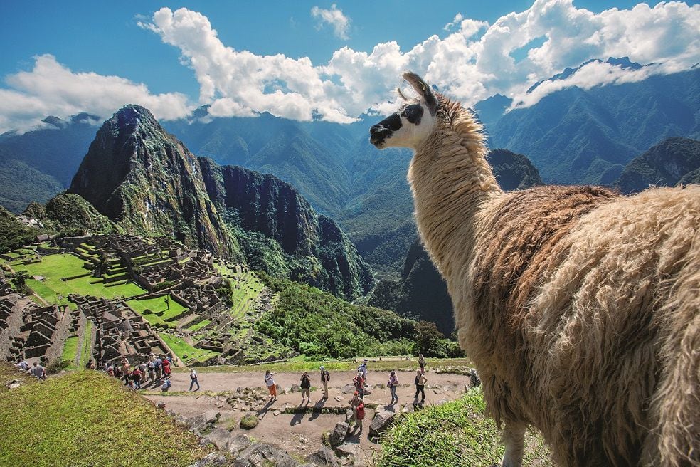 Ciudadela de Machu Picchu en Cusco, Perú. 