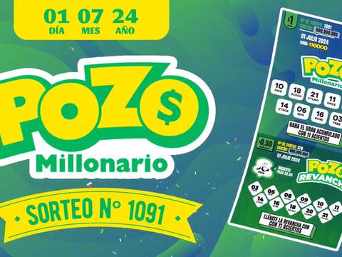 Pozo Millonario - sorteo 1091: Estos son los números ganadores del lunes, 1 de julio de 2024