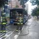 Un autobús se incendió en el norte de Quito